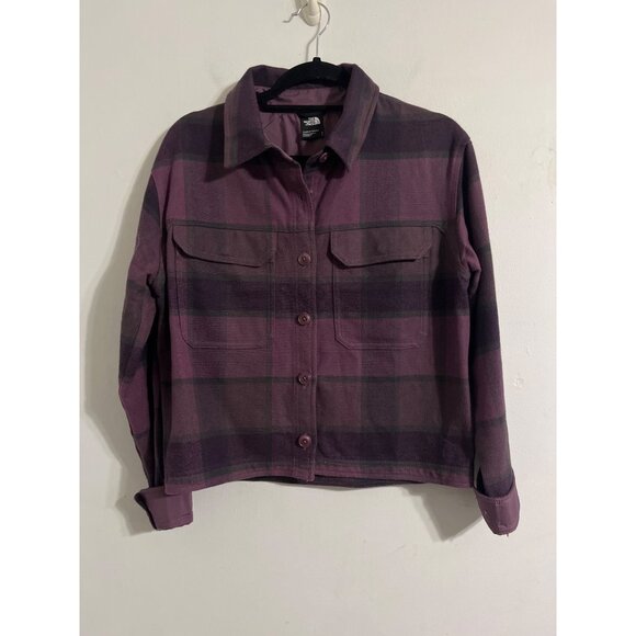 The North Face Womens Valley Flannel Shacket Purple Size Large - Picture 2 of 9